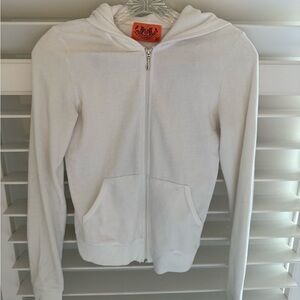 Juicy Couture White Zip-Up Hoodie